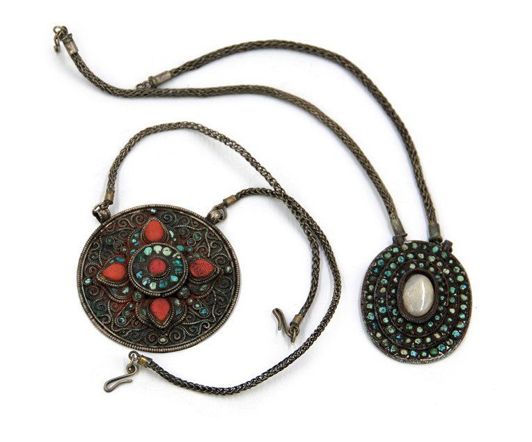 PAIR OF TIBETIAN NECKLACES (1 of 1)