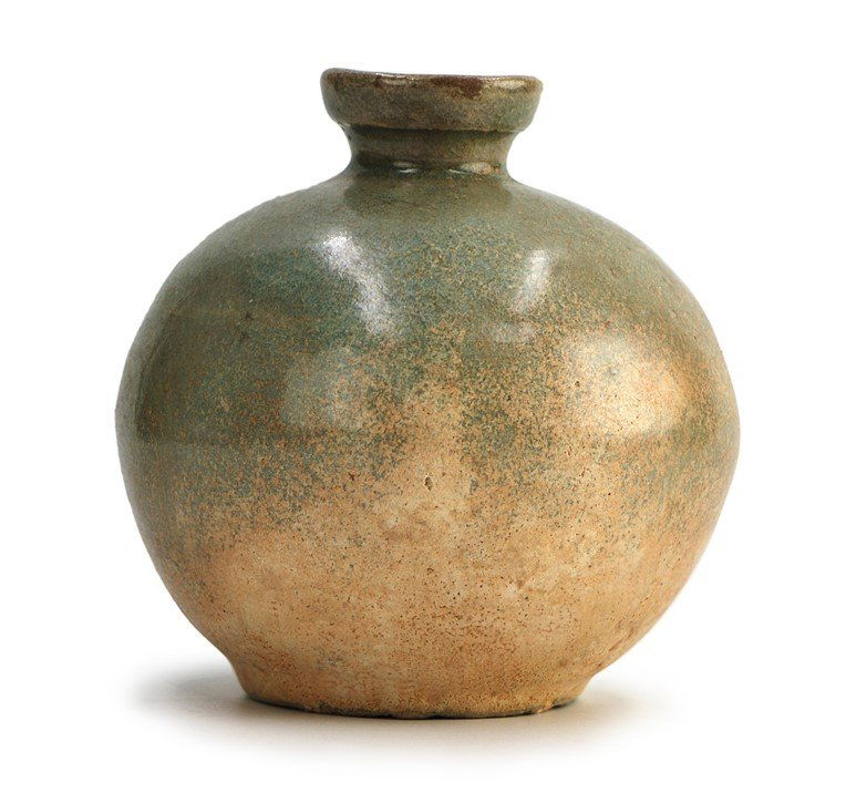 GROYEO DYNASTY KOREAN CELADON OIL BOTTLE (1 of 2)