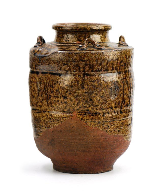 JAPANESE EDO RARE GLAZED VESSLE HANDLE LOOPS (1 of 4)