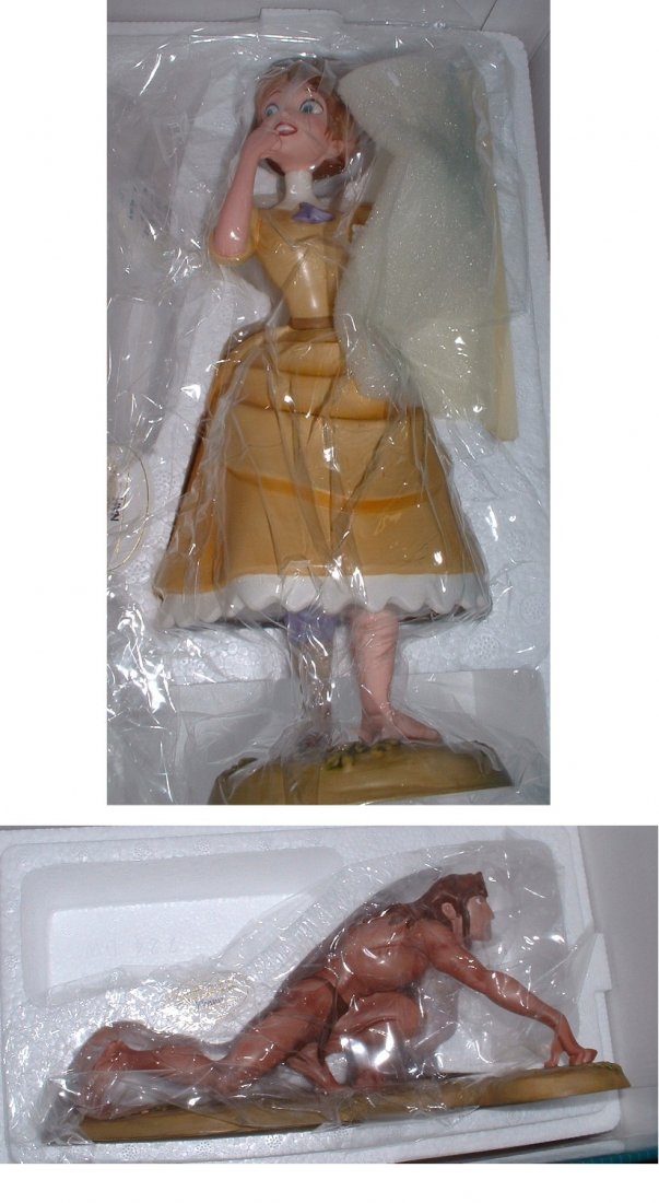 Disney's Tarzan WDCC (X2): Lot of (2) Pieces - Tarzan of the Jungle 1200915 and Miss Jane Porter 1200913
