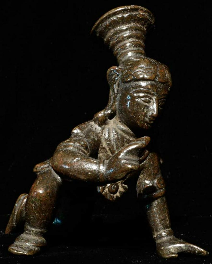 A lovely 16thC high quality baby Shiva. Measures 3 1/8": A lovely 16thC high quality baby Shiva. Measures 3 1/8" tall, 3.25" long, 2" wide.