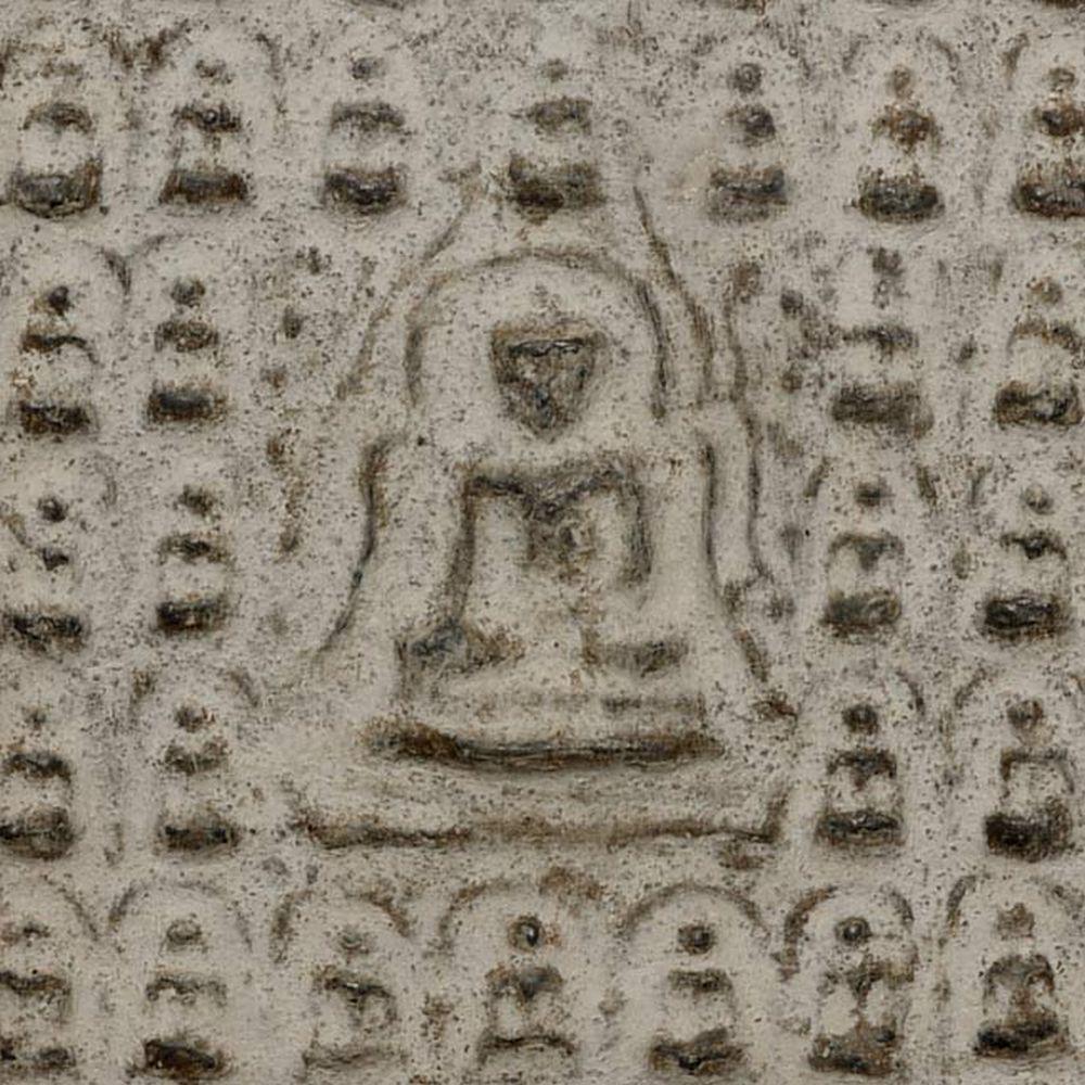 12/13thC thickly cast Burmese Pagan Buddha Plaque. (1 of 5)