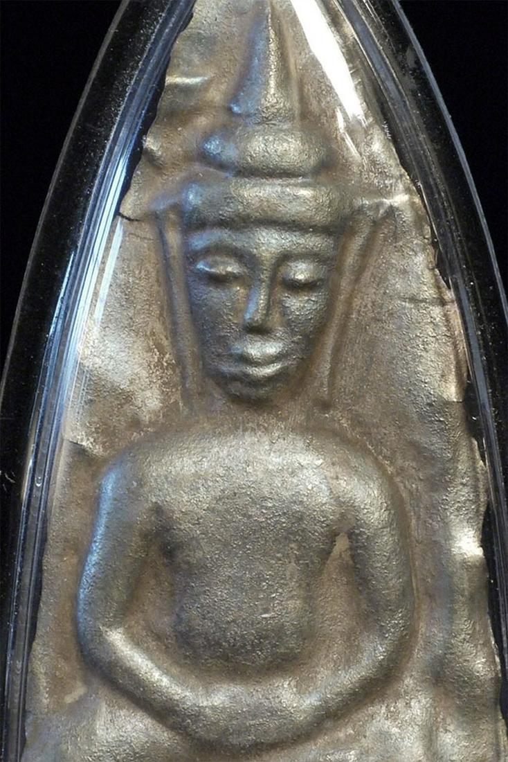 BUDDHA ,16/17th Century Laos ,Silver Figure, 4 Inches (1 of 8)