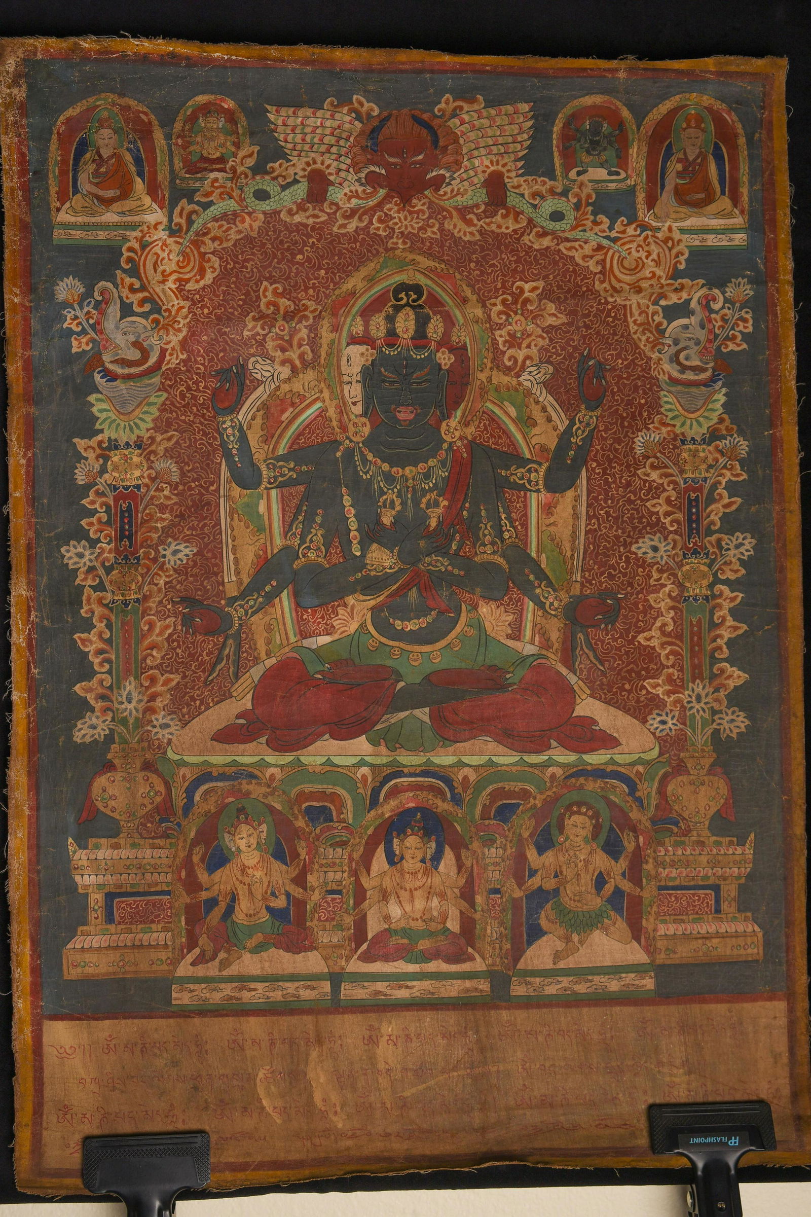 Detailed Traditional Tibetan Thangka in an early style. (1 of 9)