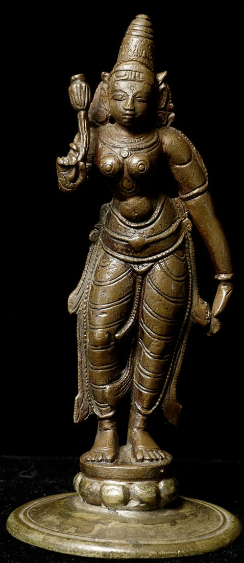 Antique Indian Hindu Goddess with a serene, joyful (1 of 12)