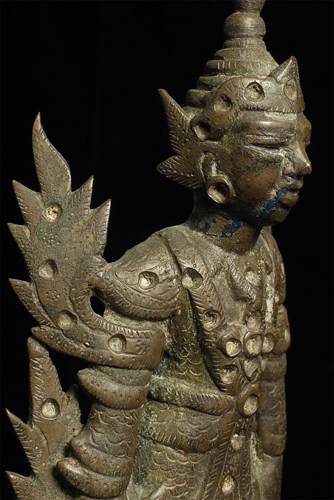 Antique Burmese Nat figure. Base is 2 inches tall, (1 of 14)
