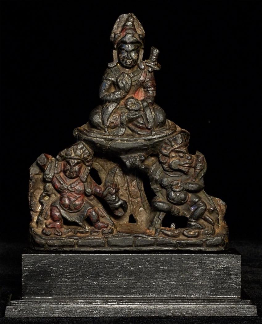 Early Tibetan Black Stone Buddha (1 of 10)