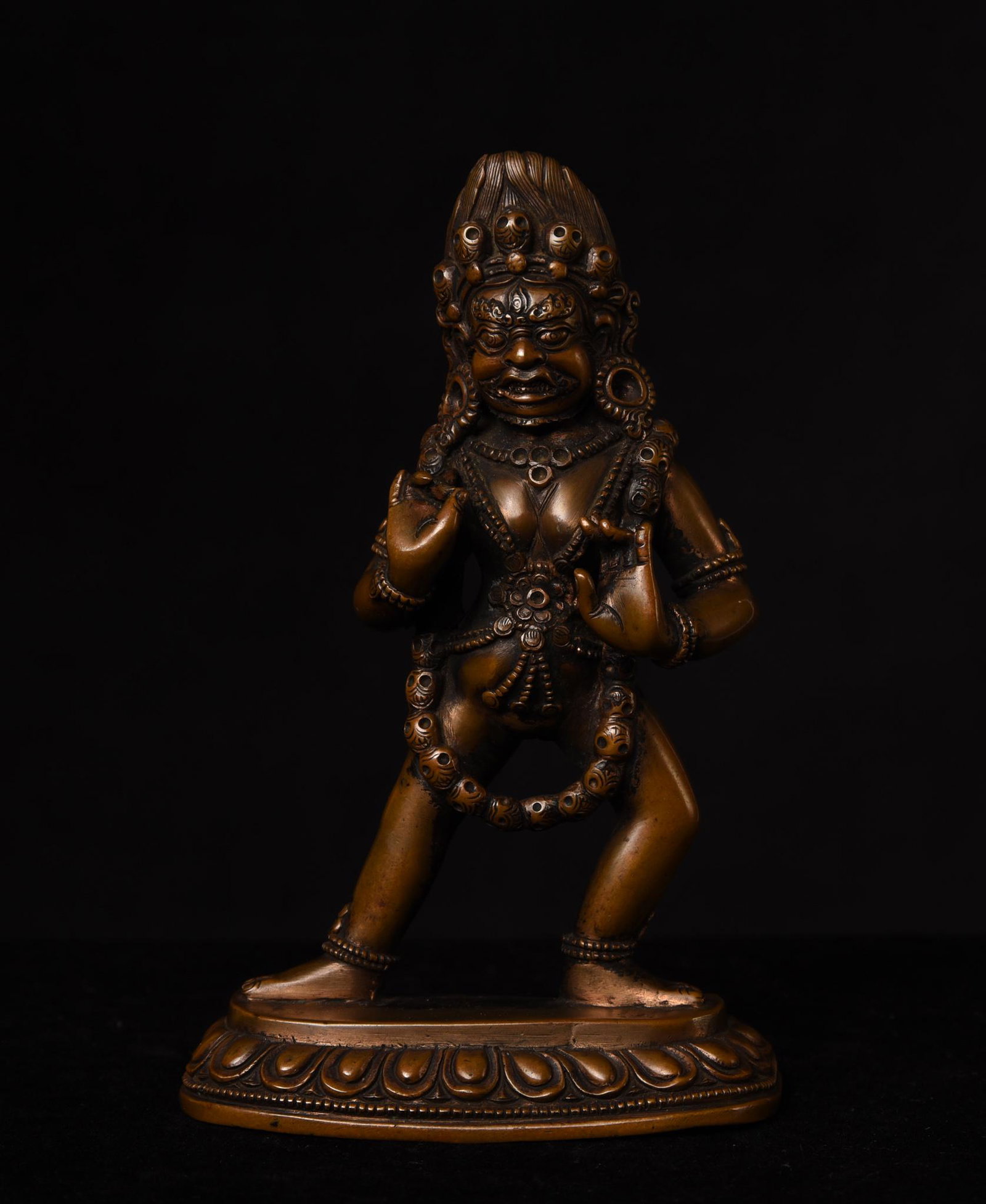 18th century Fierce Tibetan Deity-Mahakala- solid-cast (1 of 20)