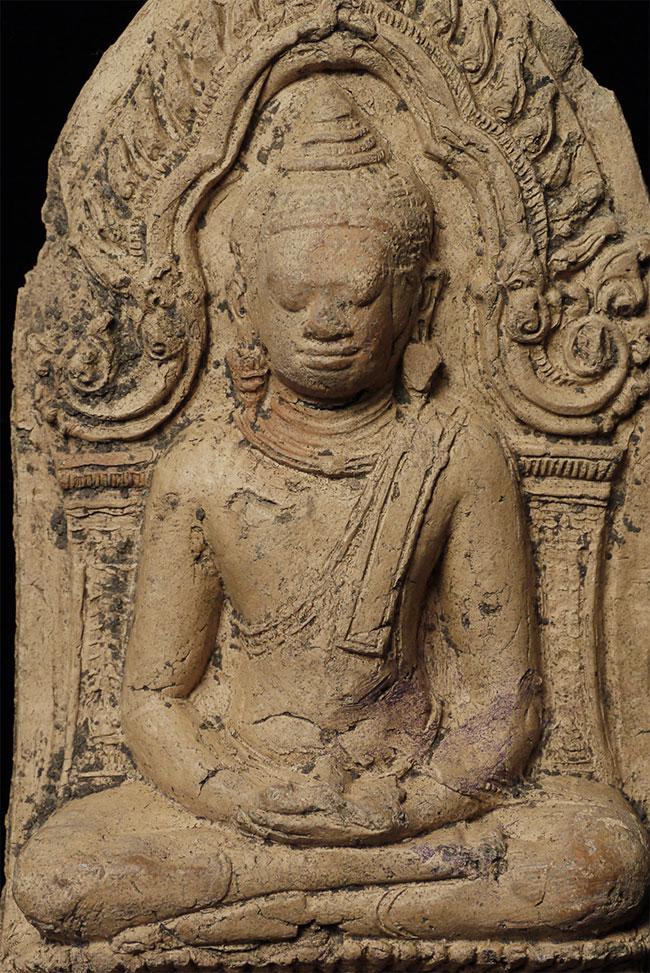 Cambodian Buddha Tablet. Probably a period (12/13thC) (1 of 14)