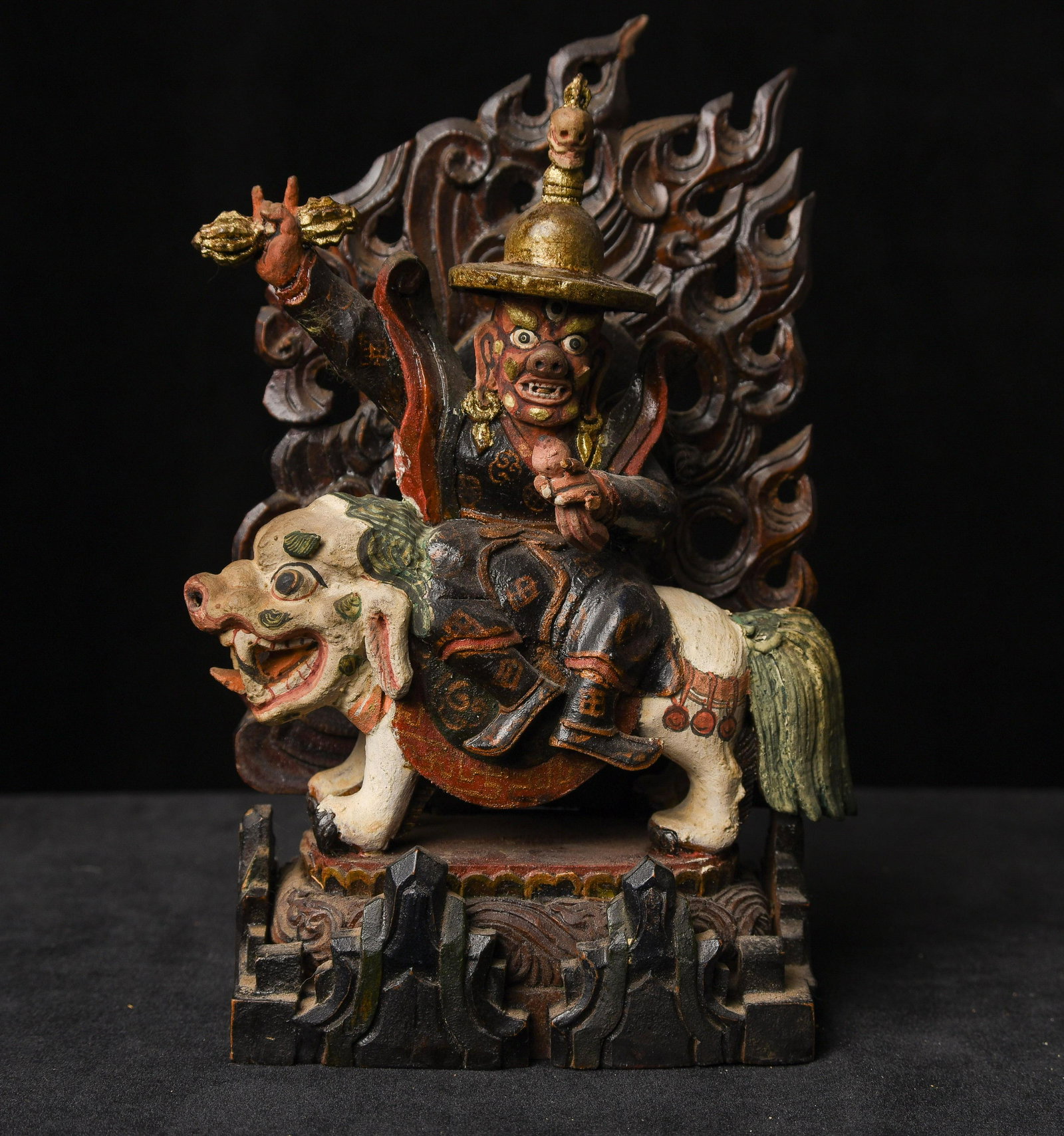 Large Antique Mongolian Finely Carved and Painted Figure in Gau Box-BEST!!!! (1 of 20)
