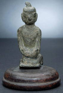 MONK , 18th Century Burma , Bronze, 3 Inches Tall: MONK , 18th Century Burma , Bronze, 3 Inches Tall