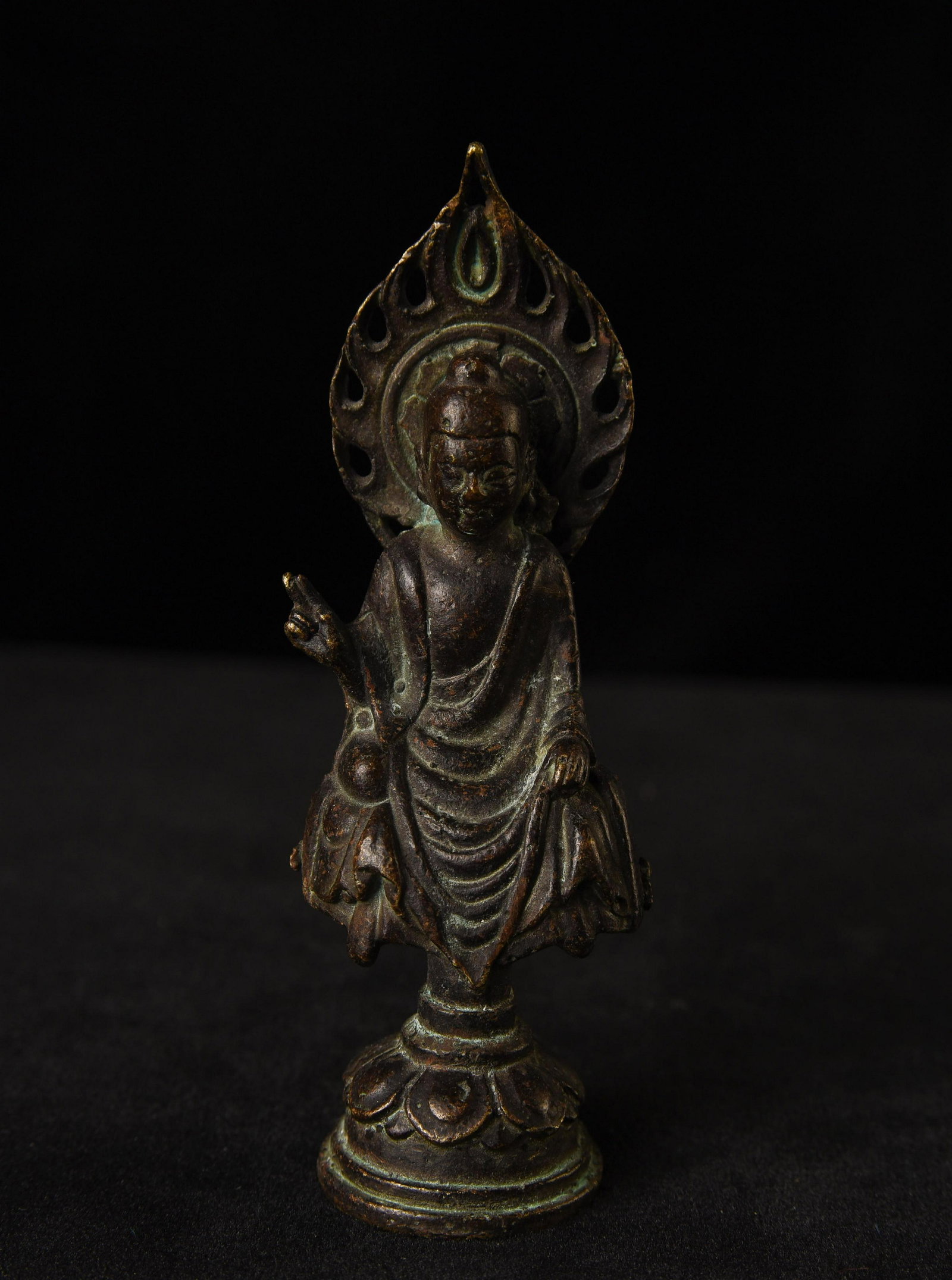 Small Old Chinese Bronze Buddha-Likely 19th/early 20th (1 of 8)
