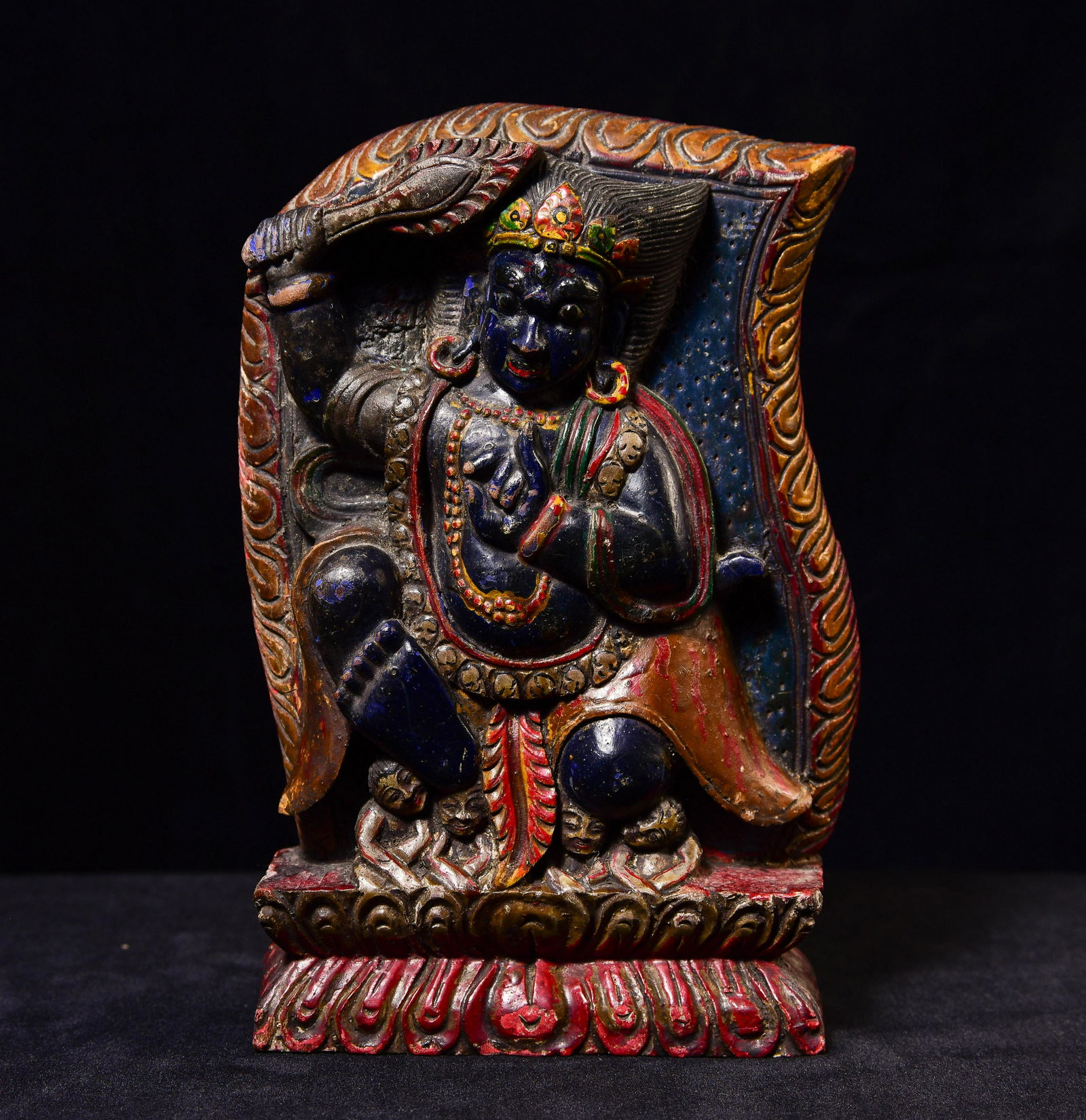 18/19th Tibetan Carved and Polychrome Fierce Deity (1 of 13)