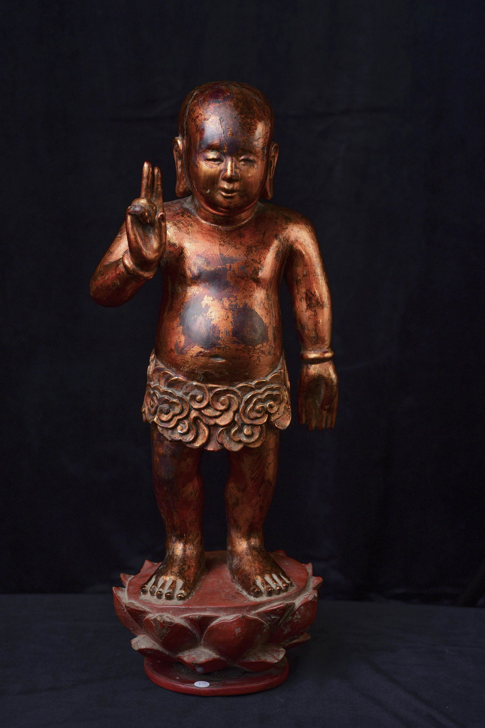 18thC Baby Buddha from Vietnam-Nice large size. Fine Example of Type (1 of 18)