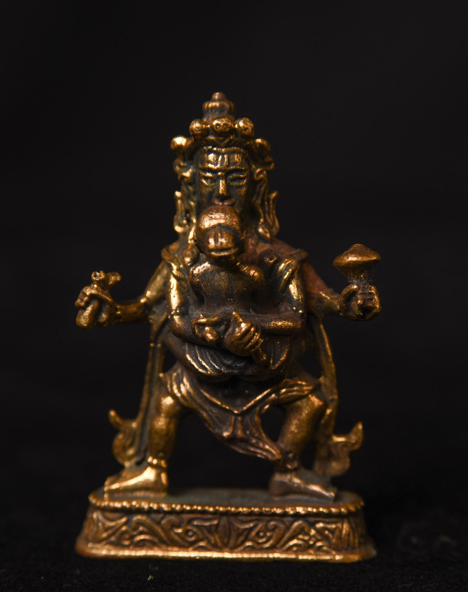 Miniature Mongolian Tantric figures in Yabyum. Probably (1 of 10)