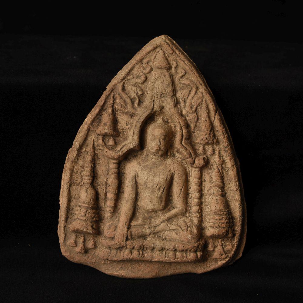Early Burmese "pyu" Clay Tablet. More Than 1,000 Years Old.