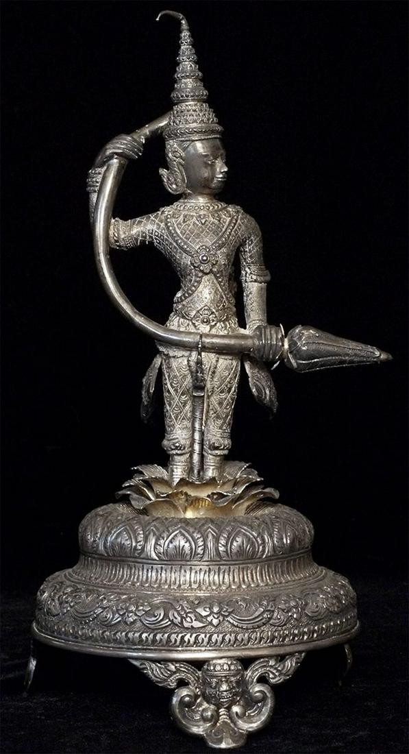 Thai Rattanakosin Solid Silver Buddhist Figure (1 of 20)