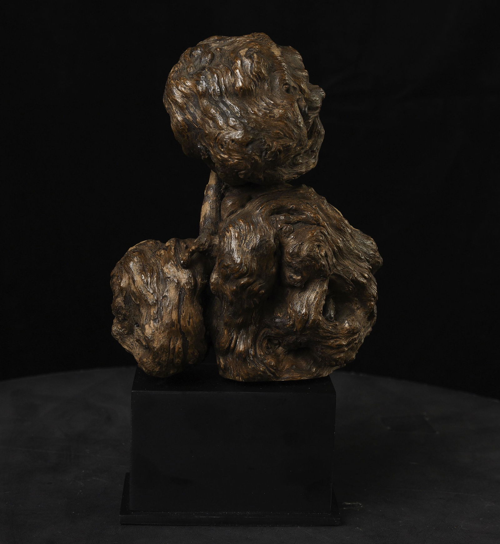 18/19thC Japanese Carved Burl Scholar's Table Object on custom base-Beauty! Perfect for meditation. (1 of 14)