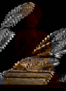 Tibetan Bronze Lama/Monk. Expressive face.: This piece is a Tibetan bronze lama or teacher. It came from an old east coast collection and the previous owner dated it to the late 19th century. I've gotten different opinions that have ranged from