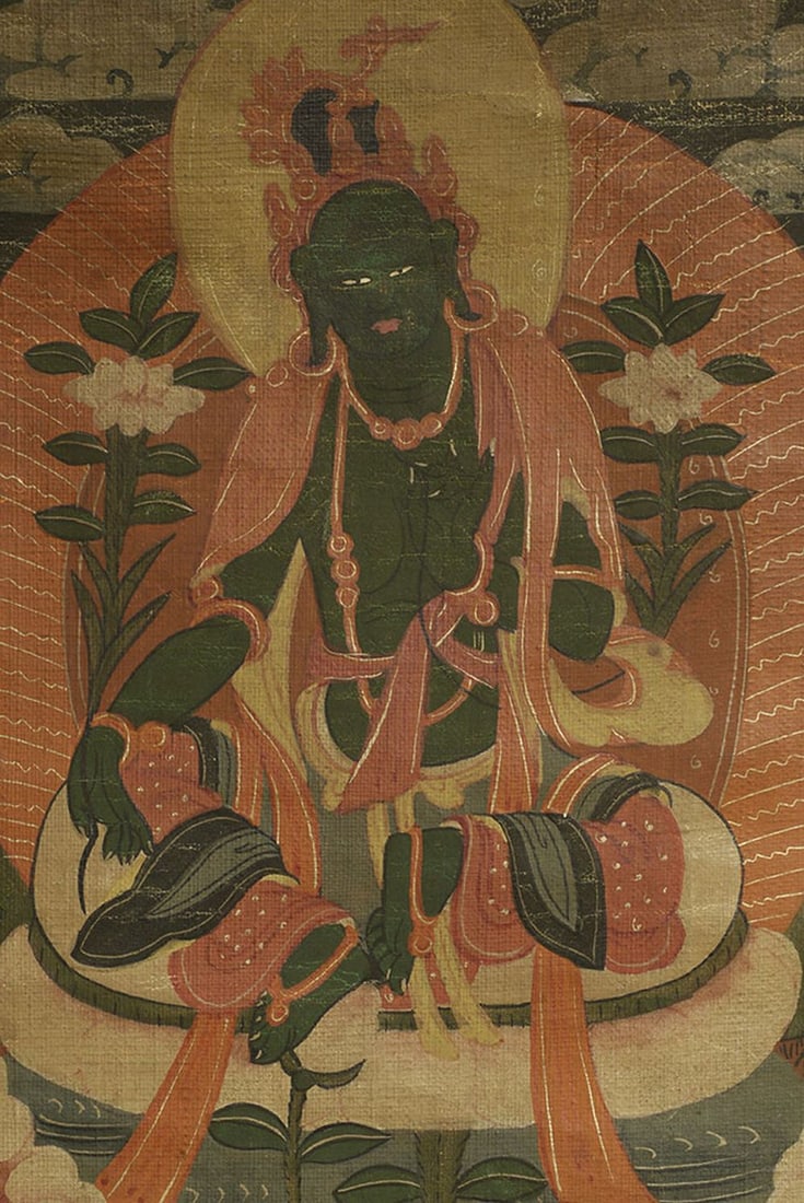 Deeply Serene Antique Mongolian Green Tara. (1 of 20)