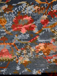 Antique Tibetan rug.: Antique Tibetan rug. Shows typical wear from use- has good age. This rug measures approximately 30" x 22".
