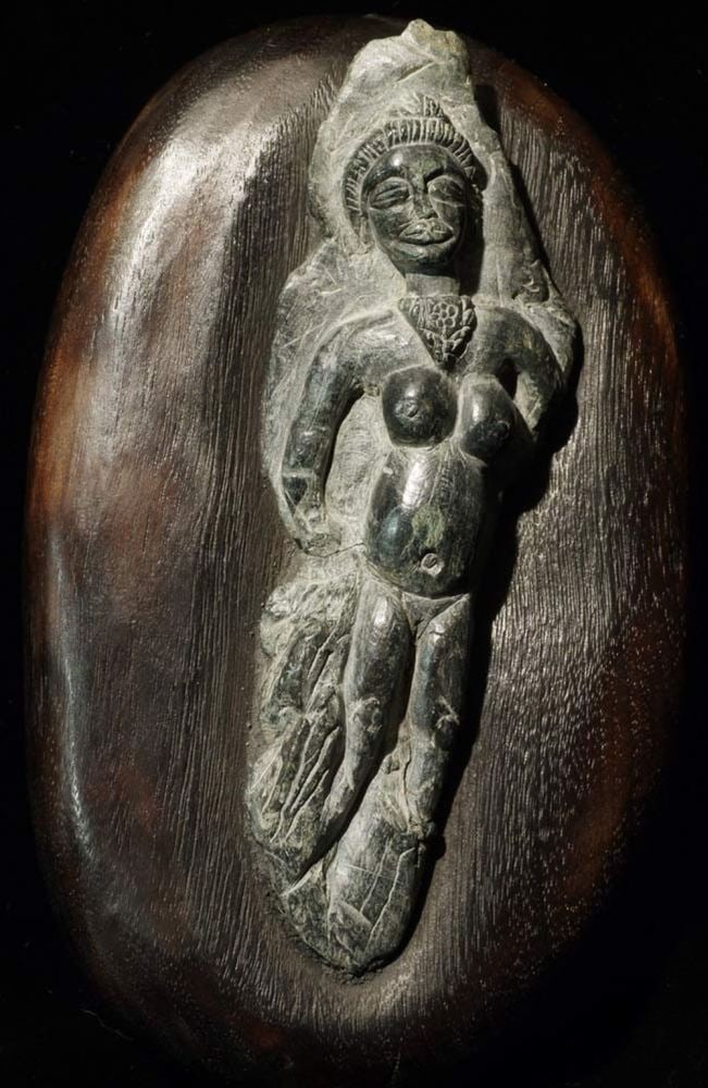 11-13thC carved hard stone Bodhisattva-Haripunchai/Northern Thailand-Great Face (1 of 8)