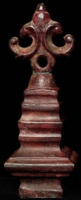 Antique Bronze Stupa Form. Top part can turn, but it is not removable.