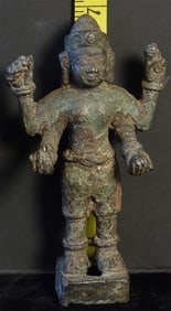 Folk Style Cambodian Hindu Diety, 7" Tall