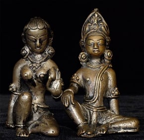 Nepalese Indra and Consort, Solid Cast