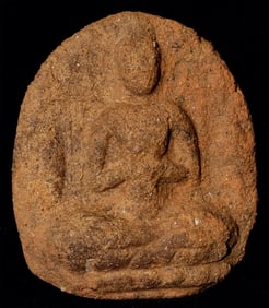 Rare Authentic Pyu Buddha Tablet, 3" Tall