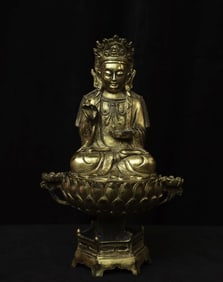 Chinese Brass Buddha. A lovely example