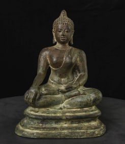 Antique Thai Bronze Buddha-probably 18/19th century.