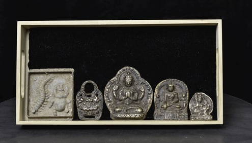 Box Lot #11 This lot consists of 3 antique Nepalese metal pieces, one Burmese 18thC Fine metal