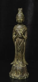 Korean Buddha with a provenance note fixed to the lower inside that was placed there in 1952 during