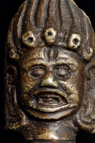 Early Monk or Lama's seal with a fierce head of Mahakala