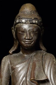 19thC Mandalay style Burmese Buddha.