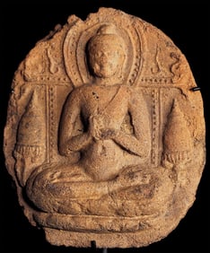 Fine quality Pyu era (pre-10th century) Burmese Buddha Tablet- Very Best of its type