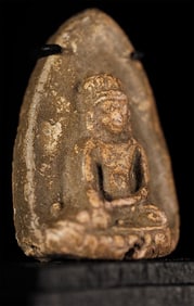 11/12thC Burmese Miniature PAGAN Buddha Amulet on Custom Base.