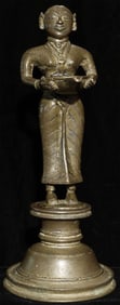 18thC Hindu Female as Oil Lamp. Large, exceptional quality. Special! Everything-casting, sculpting,