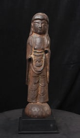 13/14thC Korean Iron Buddha- Thickly Cast, Large, Charismatic. Strong Spiritual Feeling