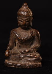 RARE 15/16thC Thai Bronze Buddha Miniature