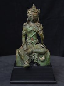 9-11thC/Earlier Burmese Bronze Hindu Buddhist Figure- Arakan? Early Mon? Pre-Pagan