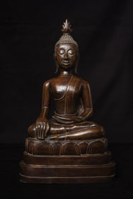 18thC Thai Buddha-Ancient Kingdom of Nan-Northeast Thailand- Large and Fine