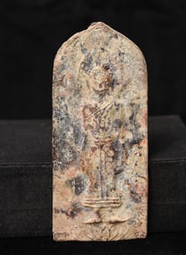 Antique Thai lead/bronze amulet/plaque from an old collection.