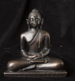 19thC Sri Lanka Bronze Buddha.