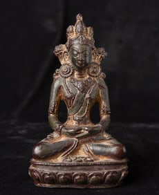 18th C Tibetan or Nepalese Bodhisattva of long life