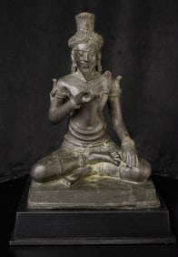 14thC or later large, Cambodian or Thai bronze Shiva- Rare Type- *New Photos