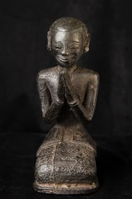 10 to 13thC female Buddhist devotee from the Pagan period or earlier. Beautiful, well cast.