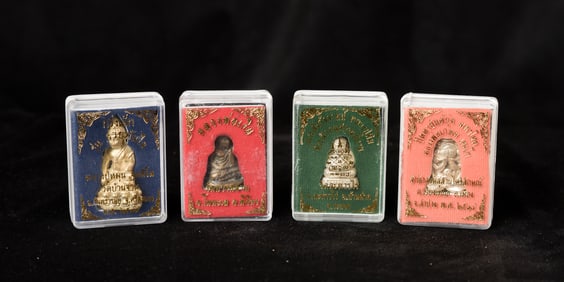 These four miniatures in the original boxes come from particular temples.