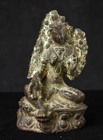 18/19th century Nepalese Bronze Tara Figure-.